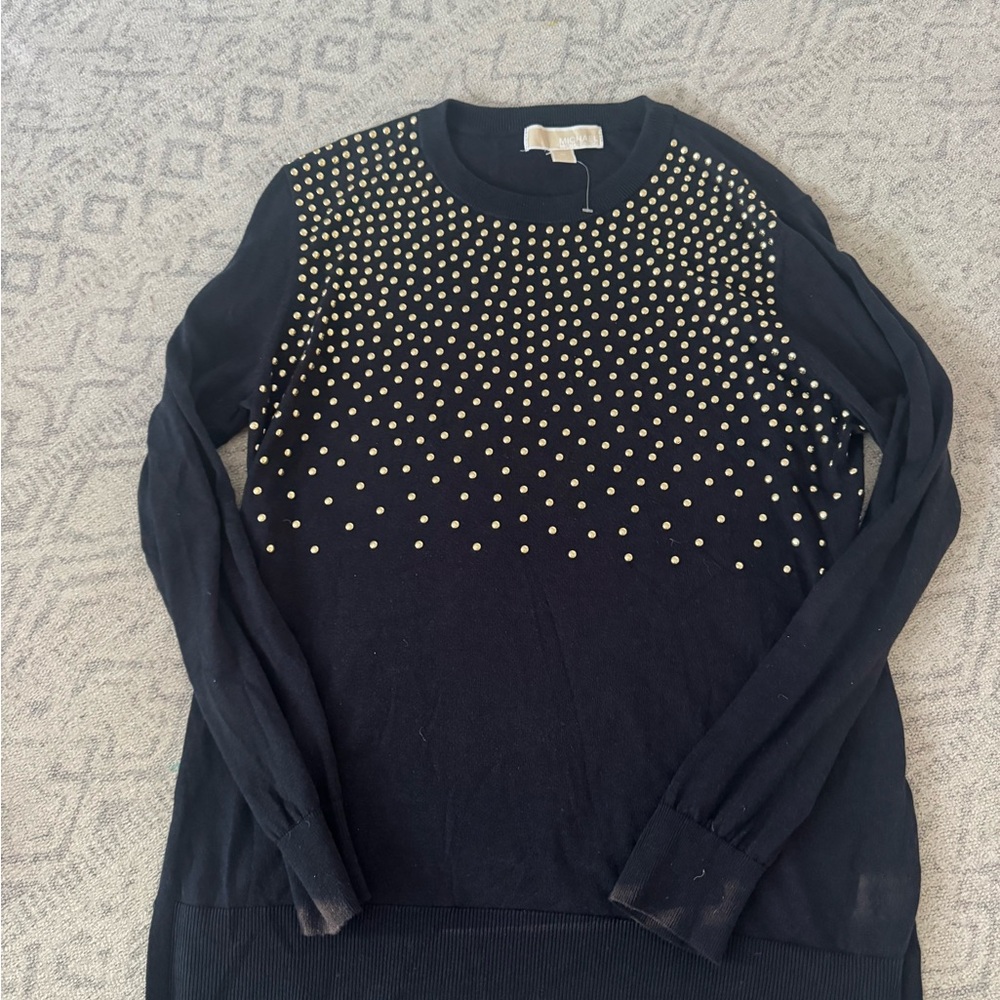 Michael Kors Black Top with Gold Accents